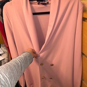 Pink blazer dress